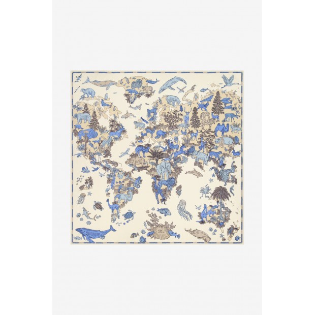 Inoui Editions šilko ir modalo skara ATLAS WHITE